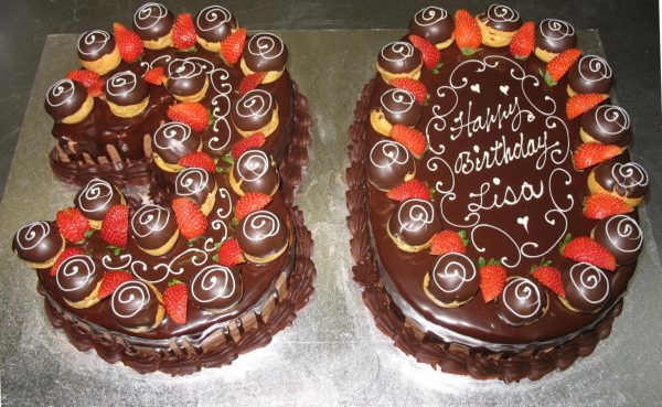 Triple Chocolate Number Cake